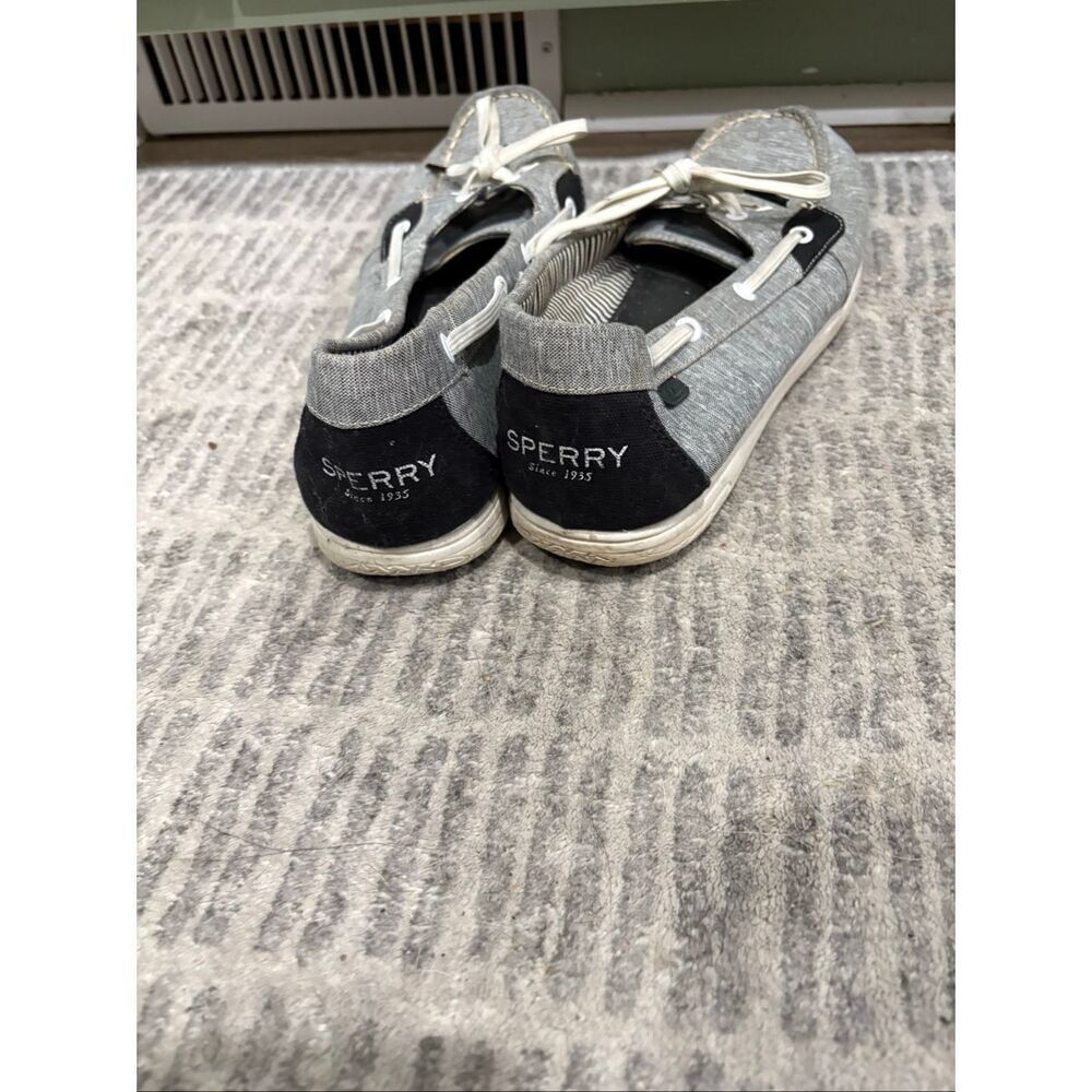 Sperry Top-Sider Womens Boat Shoes Canvas Slip-On Casual Comfort Gray Size 10 - Picture 2 of 7